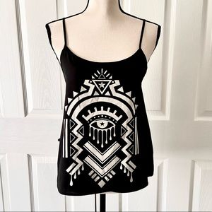 H&M Black & White Tank Top Blouse Size 4